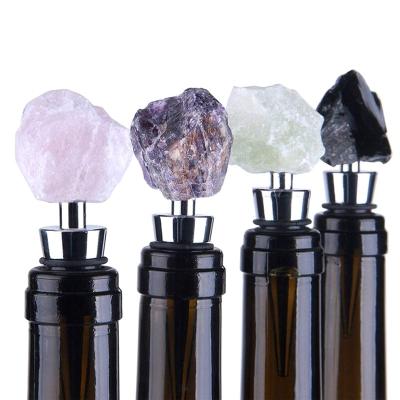 China Natural Crystal Healing Gemstone Wine Bottle Corks Factory Sale Viable Bar Accessories for sale