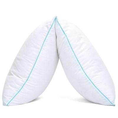 China Anti-Apnea Hotel Synthetic Polyester Down Pillow Insert King Size Microfiber Gel Fiber Alternative Pillow for sale