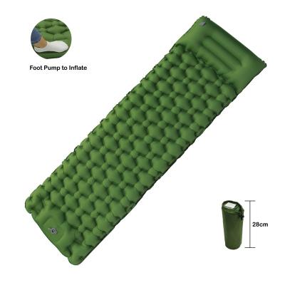 China TPU Factory Supply Ultralight TPU Inflated Air Sleep Pad Built In Foot Pump For Camp Camping Sleep Protector Mat for sale