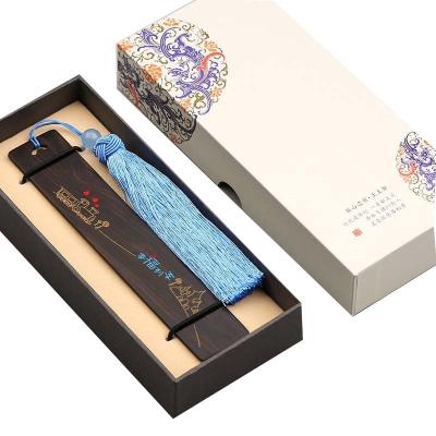 China lid and base bookmark gift box  two pieces rigid bookmark paper box for sale