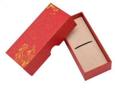 China red special paper wooden bookmark packaging box  luxury pen packaging paper box  Custom rigid bookmark and pen box for sale