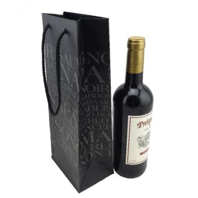 China black wine paper bag red wine gift bag two bottle wine shopping bag for sale