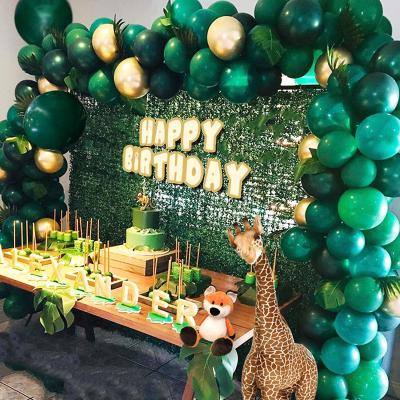 China Reusable Jungle Theme Party Supplies White Green Forest Party Decoration Animal Latex Balloon for sale