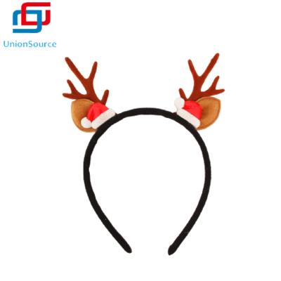 China Popular Christmas Headband Reindeer Costume Elf Headband For Gifts Kids Christmas Costume Accessories for sale