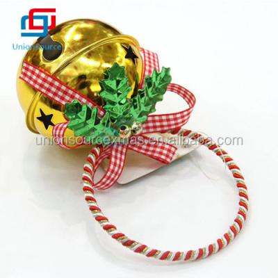 China Wholesale Large Gold Sheet Iron Christmas Tree Bell Decoration for sale