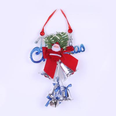 China Christmas Bell Fashionable Santa Claus Doll Christmas Decorations Handmade Bow-knot Decoration Hanging Bells for sale