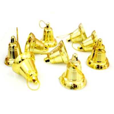 China Fashionable Golden Plastic Set Of Christmas Bells Christmas Ornaments Jingle Small Bell Cheap Price for sale