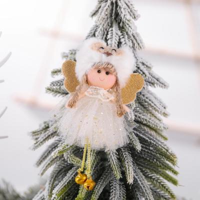 China Durable Christmas Plush Net Chat Antler Sequined Angel Doll Girl During Christmas Cute Decorated Indoor Doll for sale