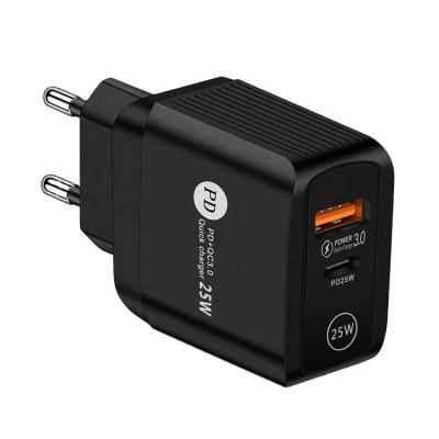 China UniversalÂ   25W Dual USB PD Wall Charger Q3 USB PD Fast Charger for sale