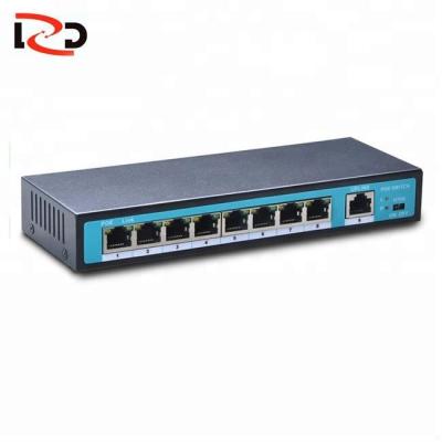 China Power and data transmit LZD brand made in china best 8 port gigabit poe switch for sale