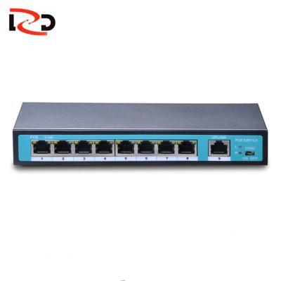 China POE IP Network 100M Auto Adjust 8 POE Left Switch for sale