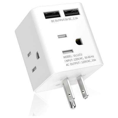 China 4 AC Outlet 2 USB Ports Hot Smart Wall Charger Electrical Outlet Splitter Expander With USB for sale