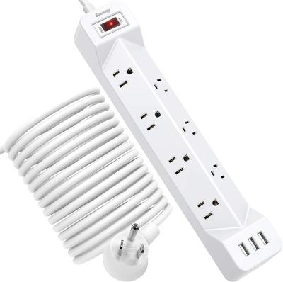 China China Factory Popular 7 AC Outlet 3 USB Ports Desktop Power Strip Surge Protector With USB Charger for sale