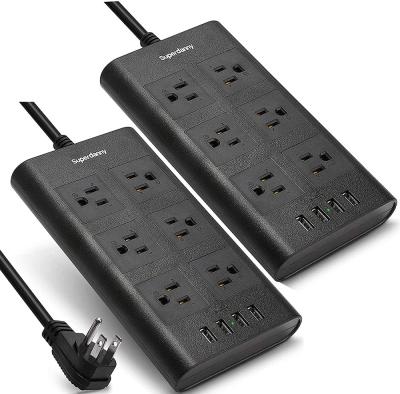 China 6 AC SUPERDANNY hot outlet 4 usb ports outlet 6 surge protector power strip with 4 usb charger for sale