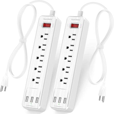 China 5 AC Outlet 3 USB Hot Sale Set Surge Protector Power Strip Charging Station With 3 USB for sale