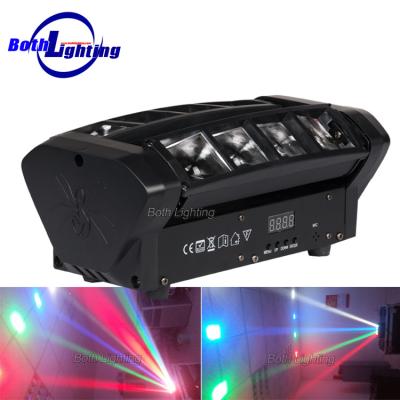 China Mini Spider Moving Head Lights 8x3w rgbw dj disco party dmx led spider light 283 x 151 x 110mm for sale