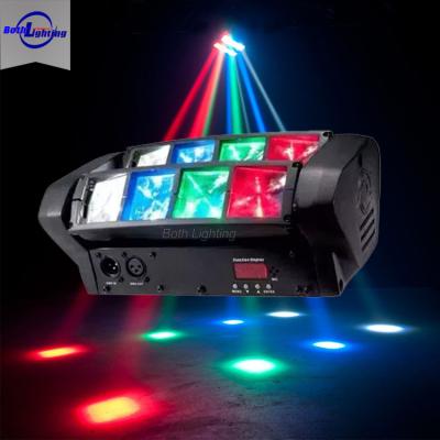 China DJ equipment for 8x3w RGBW led main beam moving spdier light on wedding party 283 x 151 x 110mm for sale