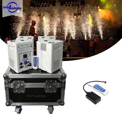 China 5A or 10A 4pcs with special cold case wedding spark effect stage light 600w fireworks machine intelligent firework machine for sale