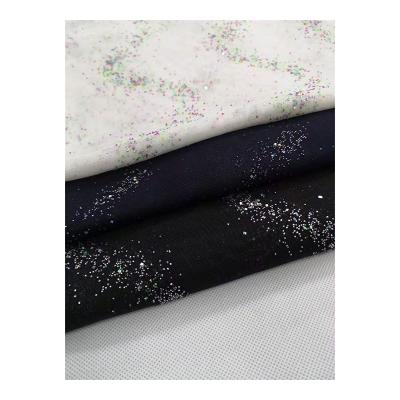 China Fire Retardant Glitter Sparkle 3d Air Mesh Women Apparel Customized Upholstery Fabric for sale