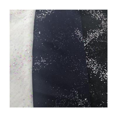 China Factory Customized Glitter Tulle Net Mesh Polyester Fabric Breathable For Dress for sale