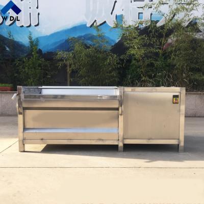 China Water Jet Ozone Bubble Potato Washing Plant / Commercial Sourcing High Output Potato Washing Machine With Brush Roller And Spray System for sale