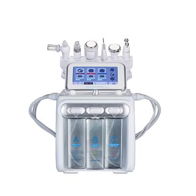 China Amazon Success 2021H2O2 Small Bubble Dermabrasion Hydra Machine Dye Removal Aqua Deep Cleaning Portable 6 in1 Water Oxygen Bubble Facial Machine for sale