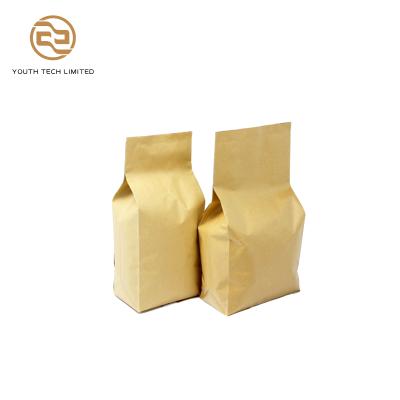 China High Quality Recyclable 250g Coffee Paper Packaging Zipper Bag Eco Friendly Smell Proof Food Grade Flat Bottom for sale