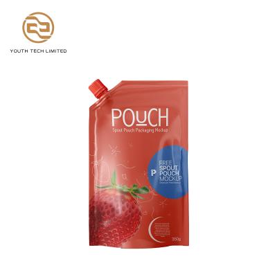 China Recyclable Customized Logo Juice Drinking Water Spout Bags Stand Up Pouch Packed for sale