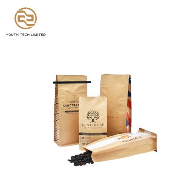 China Recyclable Factory Direct Eco Friendly Kraft Paper Smell Proof 1kg Aluminum Foil Bag With Valve For Coffee With Tin Tie for sale