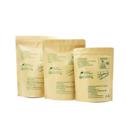 China Factory Direct Sales Recyclable Durable Packaging Kraft Paper Bag Brown Kraft Coffee Bags With Window for sale