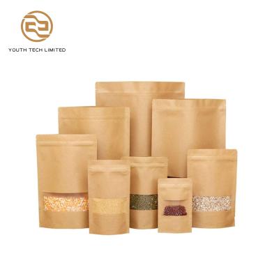 China Hot Selling Pink Pouch Recyclable 14*9 Customized Smell Proof Packaging Stand Up Kraft Paper Pouch Bags for sale