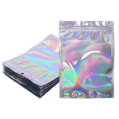 China Food Grade Three Side Seal Bags Recyclable Wholesale Pouch Holographic 3 Side Seal Pouch for sale