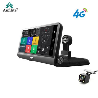 China Full HD 1080P Video/160 New Wide Angle 8 inch Android GPS Navigation Dual Camera car dvr with 4G sim card 1080P VCR Foldable Dash Cam Recorder for sale