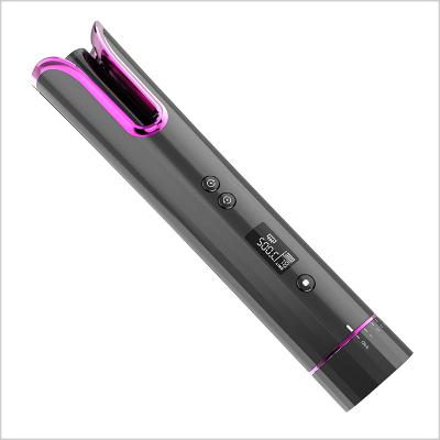 China Swivel 360 tie use portable cordless mini mini hair rotating curling iron/salon wand cordless hair curler portable hair equipment for sale