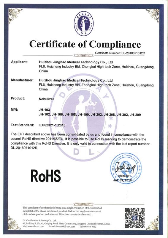 RoHS - Huizhou Jinghao Medical Technology Co., Ltd.