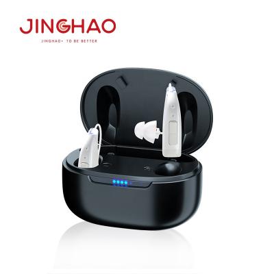 China Music JingHao Health Care Maker Smart Listening Noise Canceling Mini Phone App Hearing Aid With Dry Case for sale