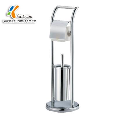 China Traditional Floor Standing Tissue Roll And Toilet Brush Holder for sale