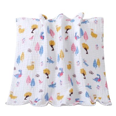 China Sustainable Hot Sale 6layers 100%cotton Soft Breathable Baby Infant Muslin Wrap Covering For Sleeping for sale