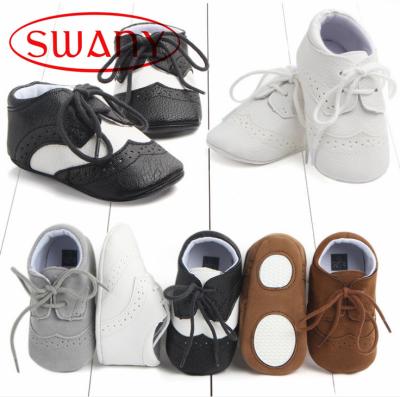 China Cool British style baby boy shoes PU prewalking shoes with soft sole 11-12-13 for sale