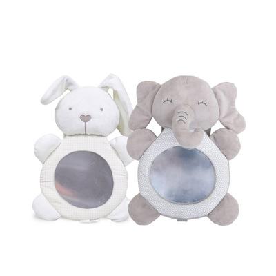 China Hot Selling New Design Soft Factory Baby Mirror Fun Baby Car Ride Hanging Rabbit Toys for sale