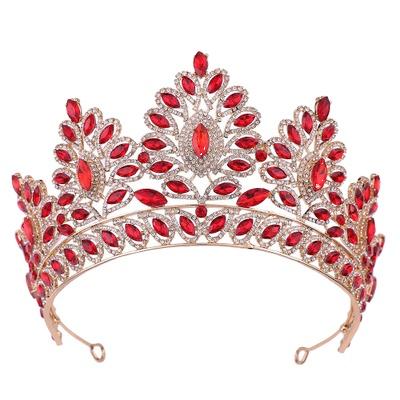 China Fashionable baroque set with rhinestone bride crown wedding hair accessories for sale