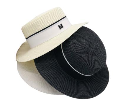 China Straw Hat UV Wide Brim Character Resistance Black Hat for sale