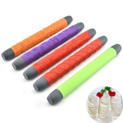 China Wholesale Customized Viable Silicone Flour Rolling Pin Baking Pastry Tools Kitchen Baking Accessories for sale