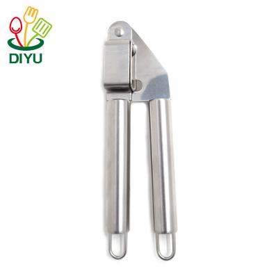 China Viable Food Grade Stainless Steel Metal Potato Masher Potato Crusher Garlic Press Home and Kitchen for sale