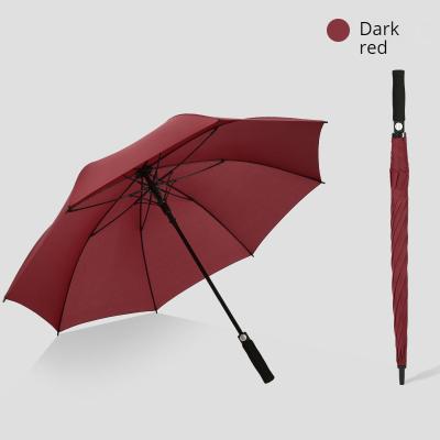 China Wholesale fiber automatic rod27Inch business vintage umbrella golf umbrella straight printinglogoGift handle long advertising umbrella for sale