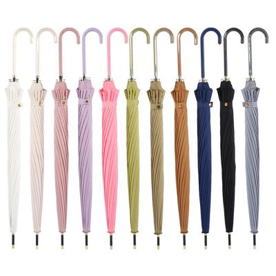 China High Quality Manual Iron Windproof Open Straight Umbrella Fiber Custom Modern Umbrella Out Doors for sale