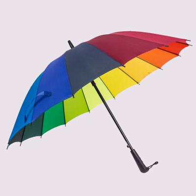 China CLASSIC Straight Rod Handle Gift Advertising Umbrella wholesale16Bone Long Wind-Resistant Plus Size Golf Umbrella for sale