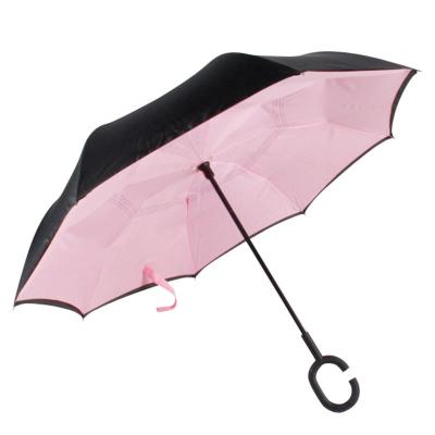 China Vintage UmbrellaCType Long Reverse Hand Grip Free Stand-Able Vehicle Umbrella for sale