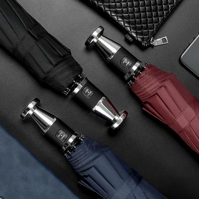 China Folding Umbrella Men's Business Rolls Royce Farmhouse Triple Automatic Umbrella Sunproof Umbrella Men's Gift Business Folding Umbrella for sale