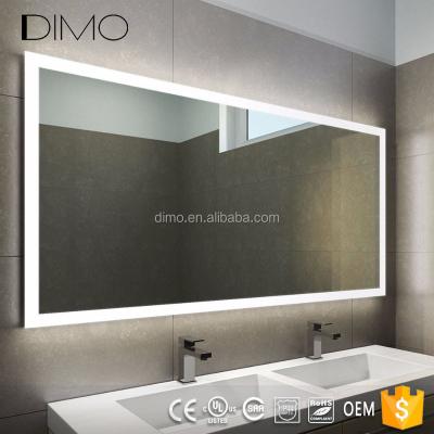 China CE ETL Luxury Hotel LED Large Modern Bath Mirror Wall Lighted Integral Bathroom Mirror for sale